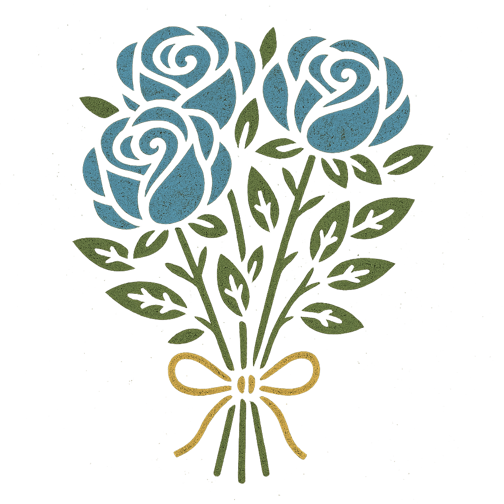 blue rose bouquet